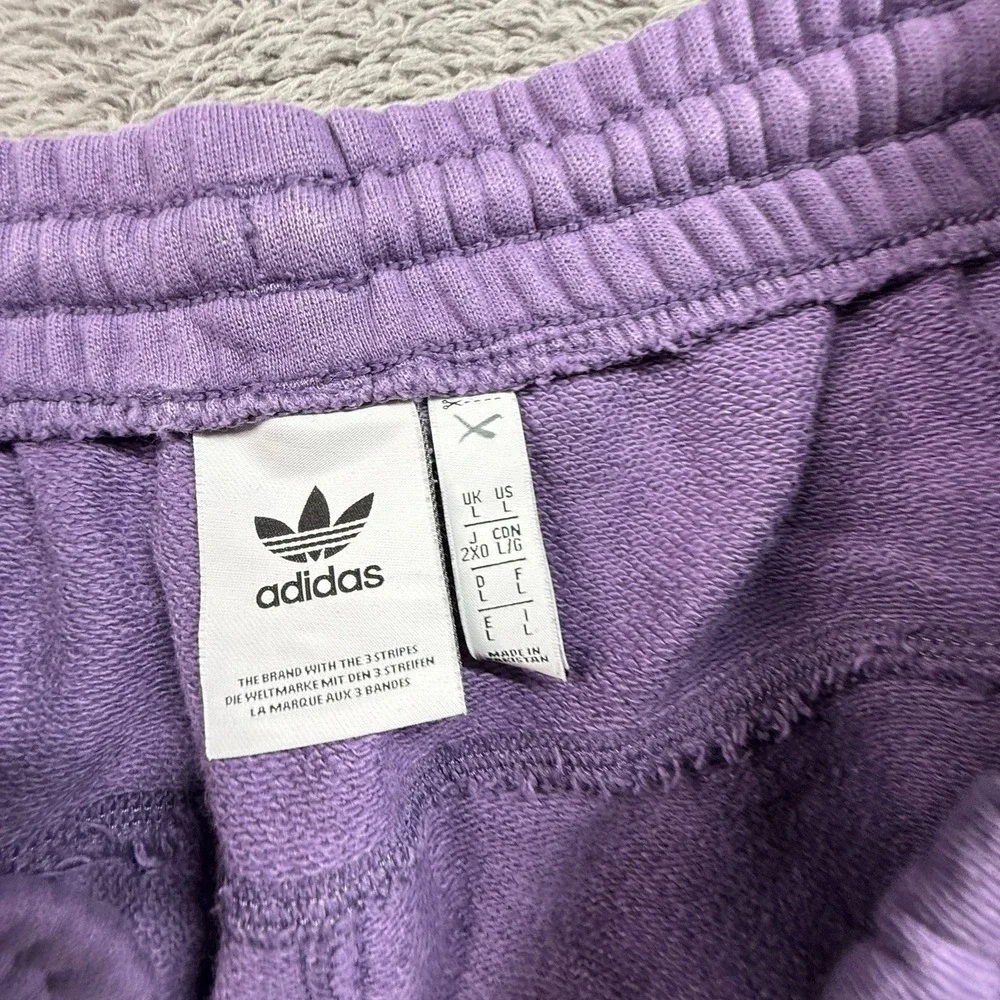 Adidas Originals Men's Tech Purple French Terry Sweat Shorts Relaxed Sz Large